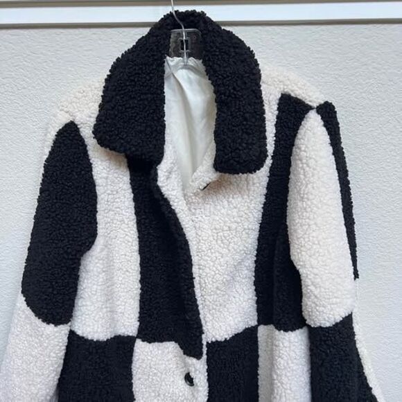 Coolane Women's Plus Size Teddy Fleece Colorblock Jacket Size OXL - Picture 3 of 9